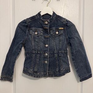 Levi's Strauss Signature girls medium denim jacket blue jean fitted like new